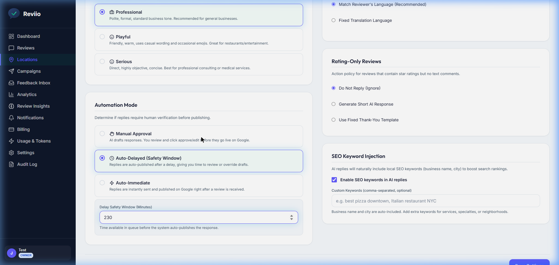 Screenshot of Respond to Customers