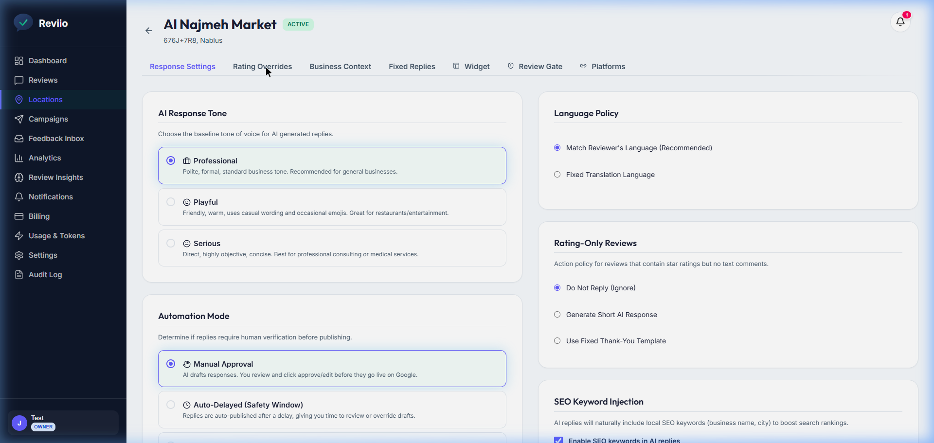 Screenshot of Mark as Resolved