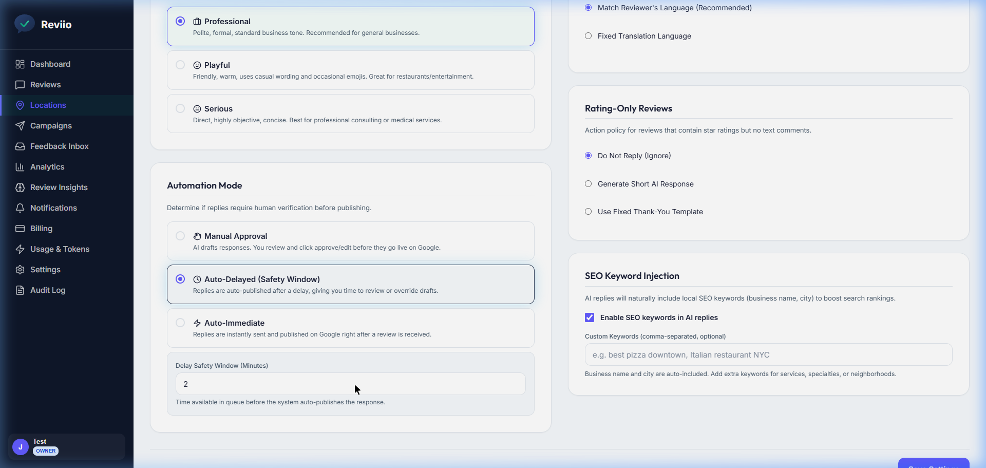 Screenshot of Export Reports