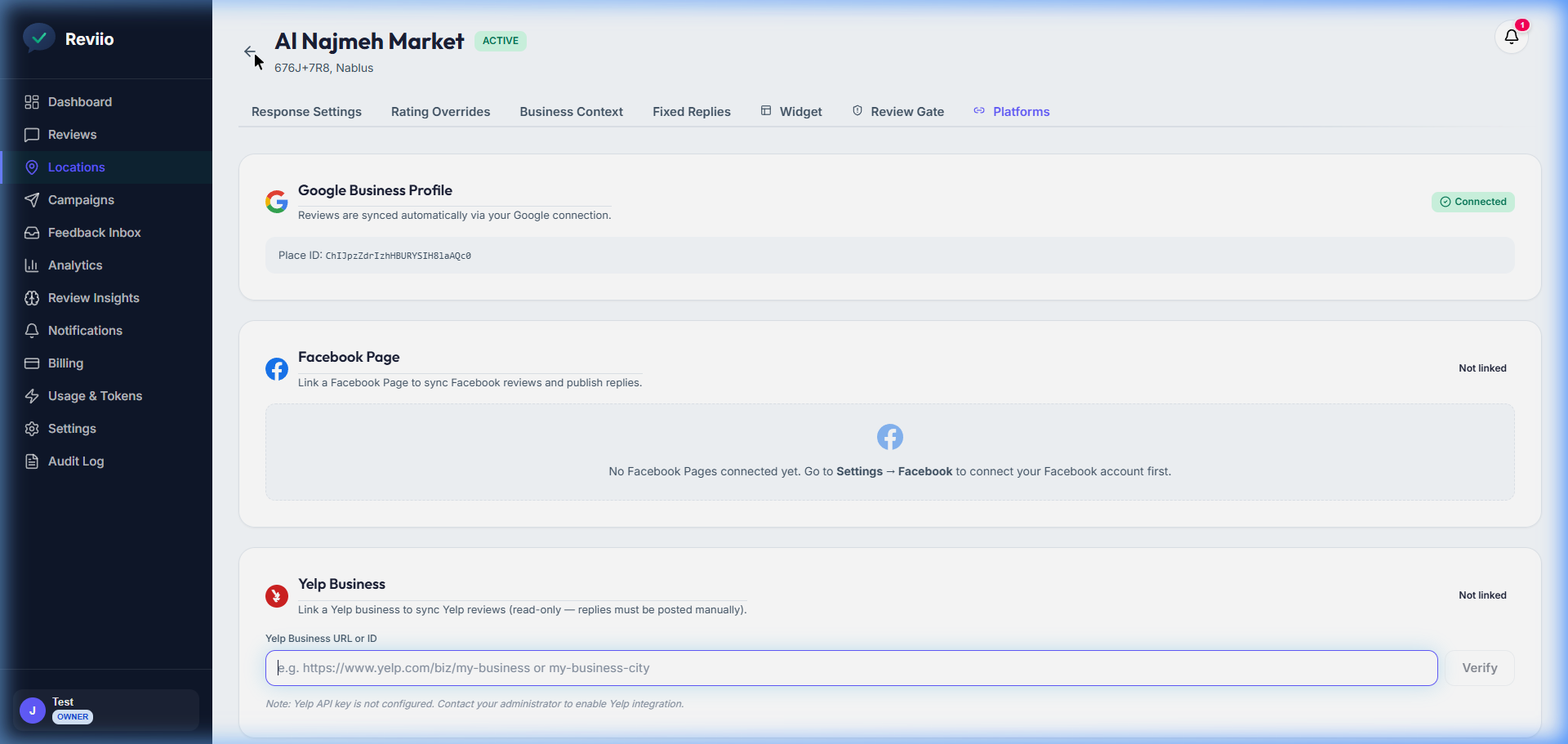 Screenshot of Audit Log